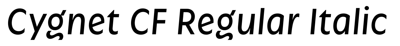 Cygnet CF Regular Italic